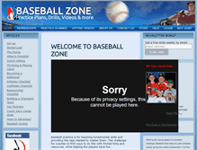 Tablet Screenshot of baseballzone.com